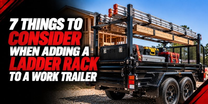 7 Things to Consider When Adding a Ladder Rack to a Work Trailer